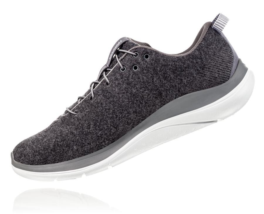 Tenis Hoka One One Hombre Grises - Hupana Flow Wool - EBMH03479